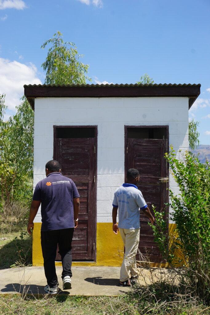 The only two latrine blocks in the school