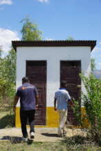 The only two latrine blocks in the school