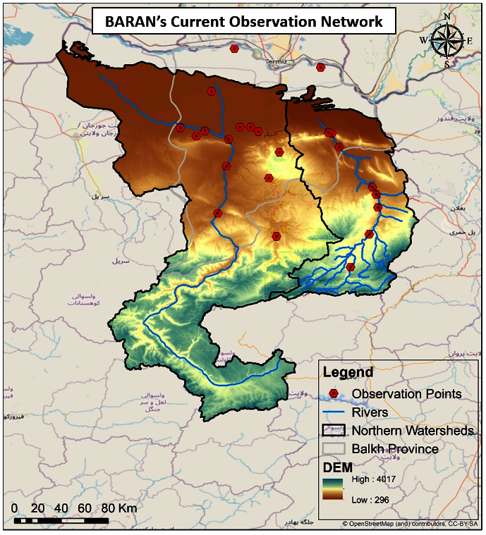 Current rainfall monitoring network in Balkh
