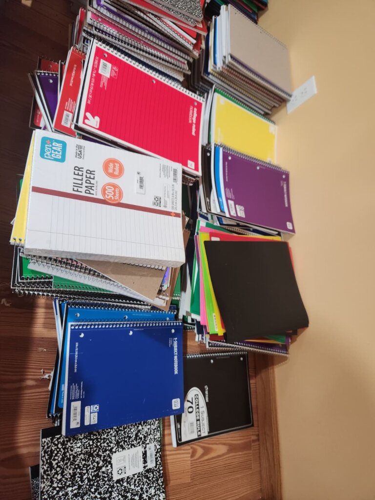 Notebooks and Folders Ready for Schools