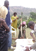 Michael: Women making cassava products