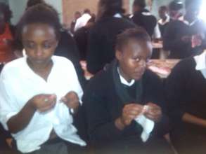 Shadrack: Girls making sanitary towels