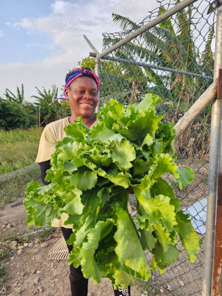 Beneficiary receiving produce