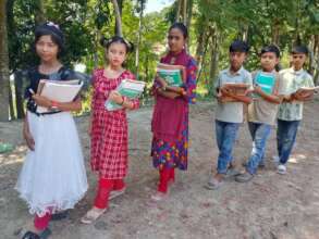 Distribution free educational material to student.