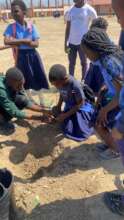 School children in Changara, Tete, planting trees