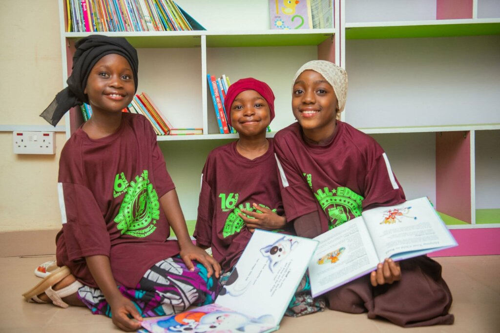Our young kids enjoying their time reading.