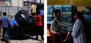 Figure 3: Water tanks and rice cooker donation