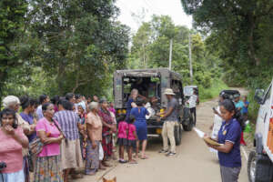 Delivering food rations in Nugethanna West