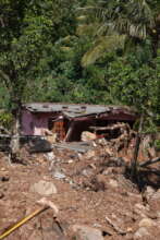 Destroyed home in Gangoda, Udadumbara