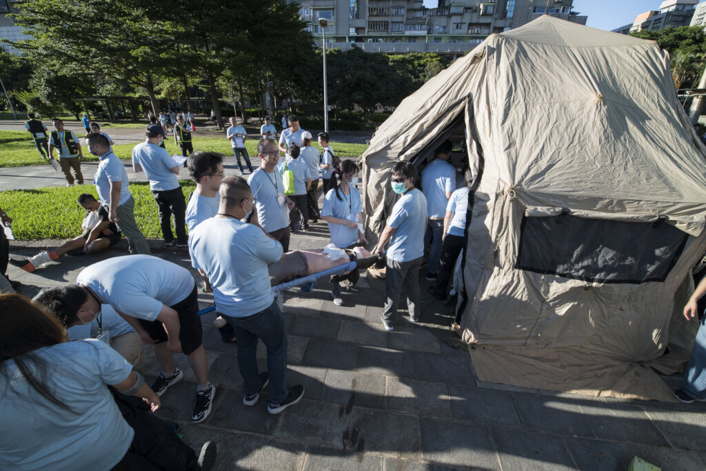 Annual exercise with volunteers