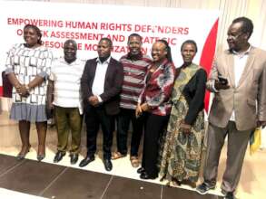 THRDC trainer with the training participants