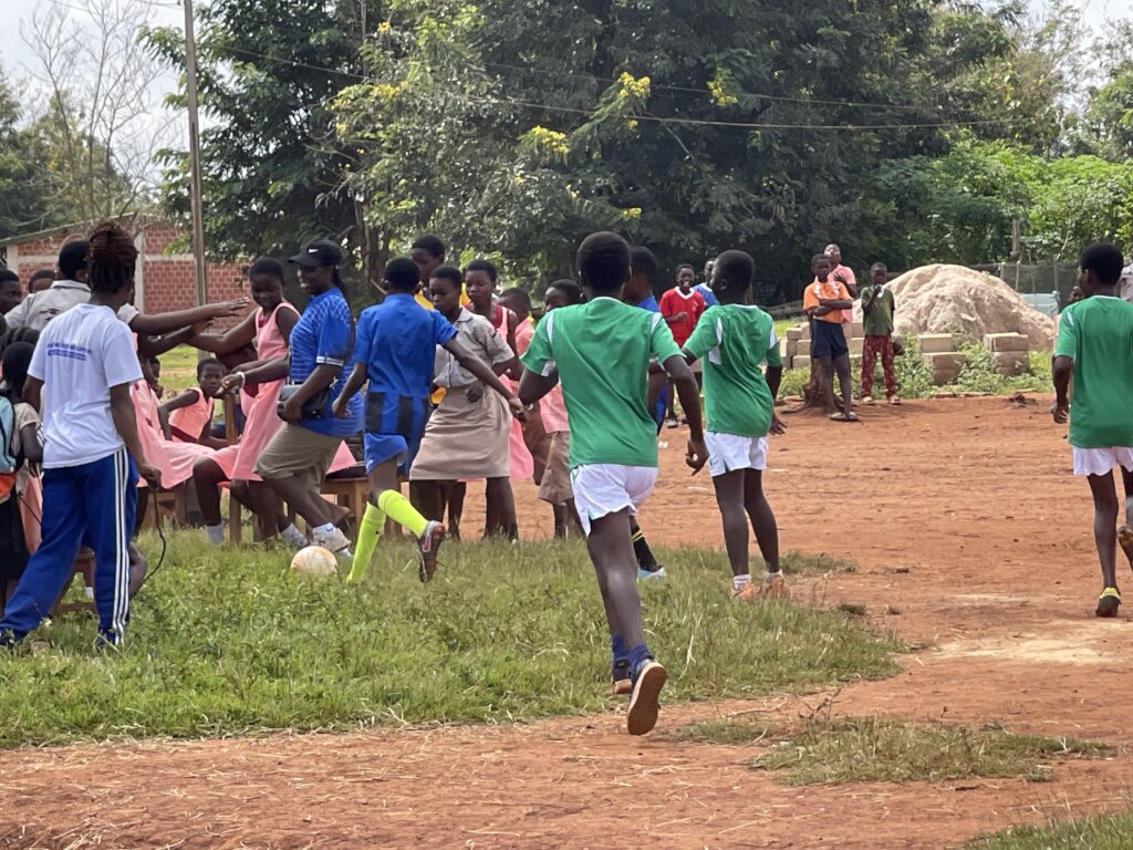Girls enjoying the beutiful game