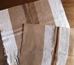 Hand spun, hand woven from GMO-free fiber