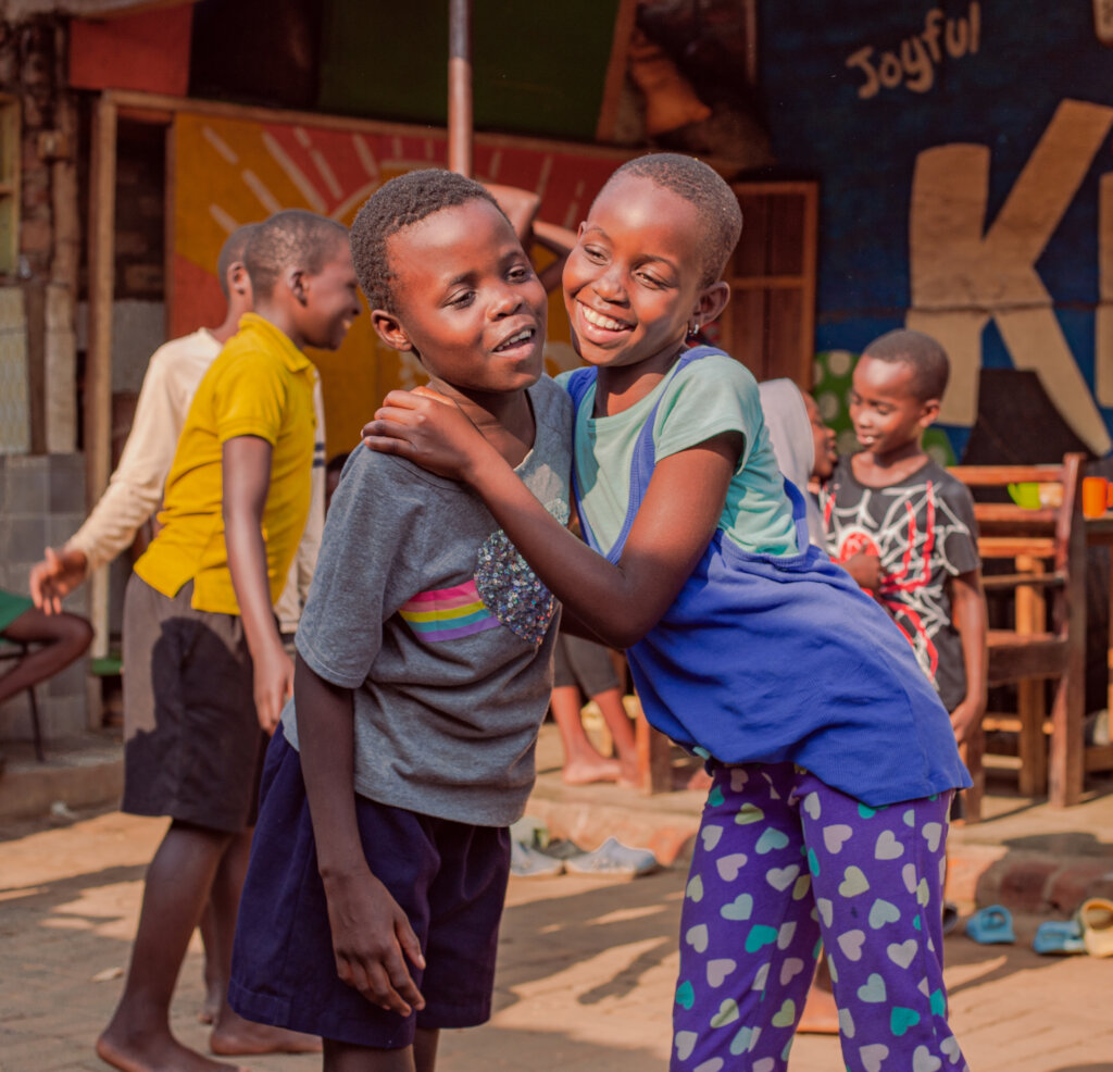 Community children having fun moments at the centa
