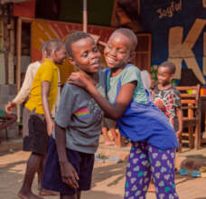 Community children having fun moments at the centa