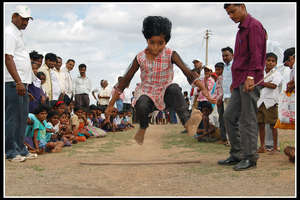 Little Champs while doing Long Jump
