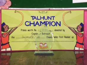 Award at the Inter school Talhunt