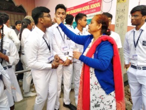 Students on Way for Board Exams