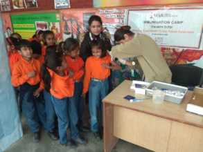 Immunisation Camp at Setu school