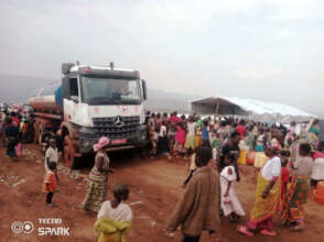 water truck for 70000 refugees in busuma camp