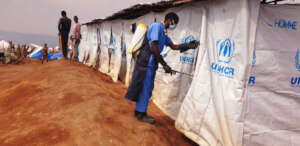 desinfecting emergency latrines to reduce disease
