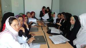 Girls attending the class