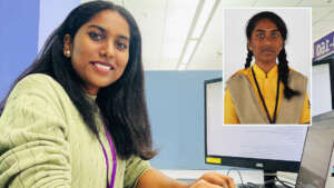 Bindushree at work (and student photo)