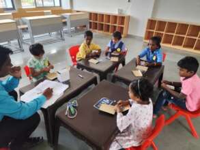 Students register for new school in Pune.