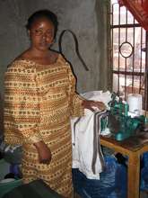 Graduate Raheli and new sewing machine