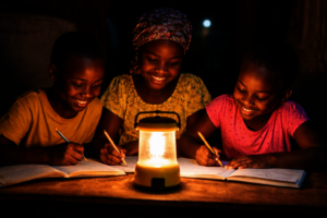 Give Solar Lanterns for Children's Night Study