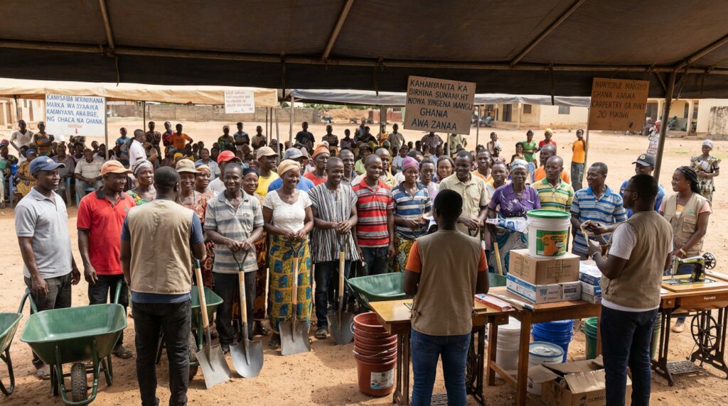 Provide Work Tools for 100 Workers in Ghana