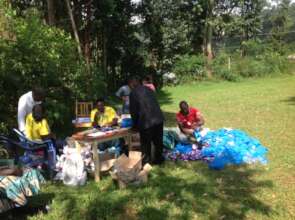 HFAW team preparing supplies