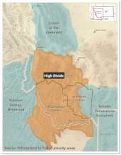 A map of the "High Divide" Montana/ Idaho border