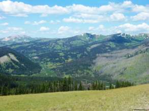 The Wyoming Range runs north-south 80 miles