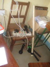 Inverter provides ac power for many uses.