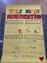 Some of the training material on menstrual hygiene