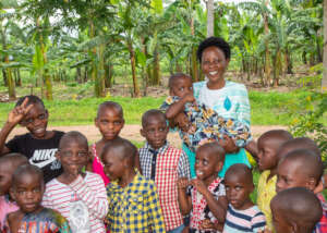 Housemother with children