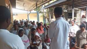 Women attending Community Consultation at the HC