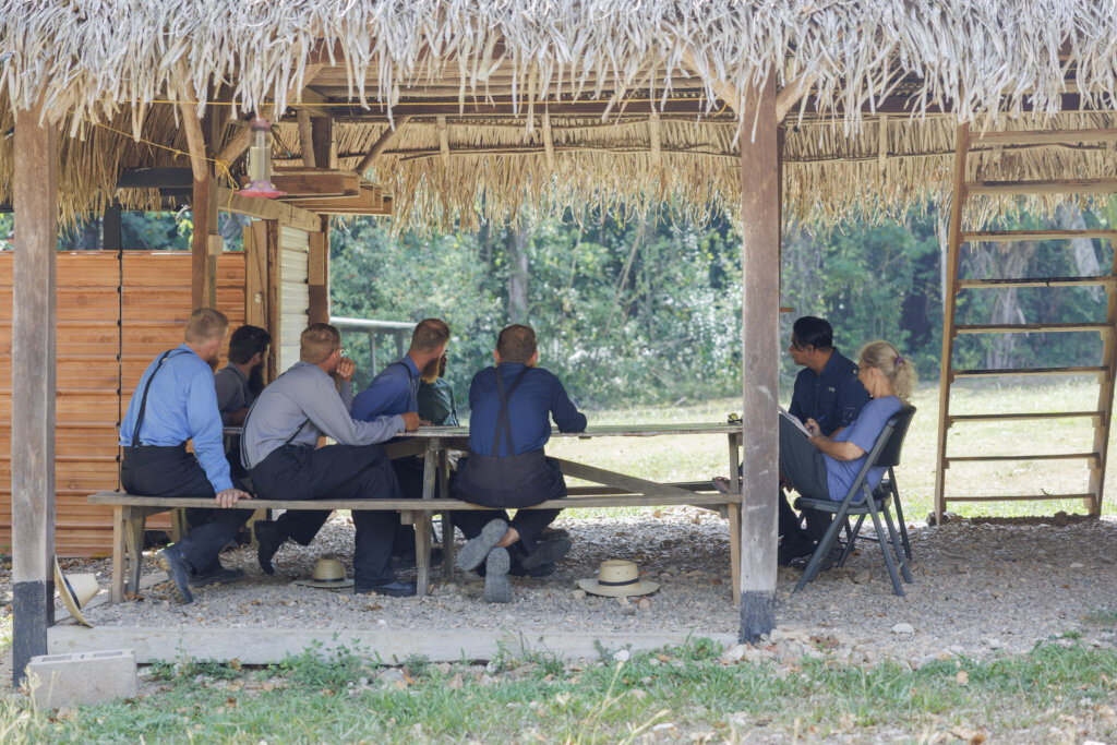 Meeting with community leaders
