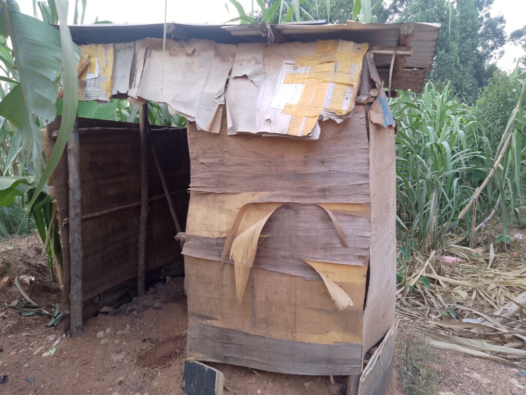 Support toilets for voluteers at Gaba hope for kid