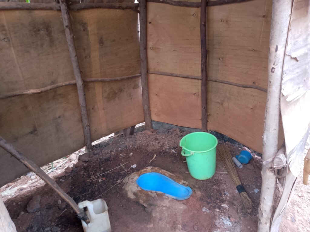 Support toilets for voluteers at Gaba hope for kid