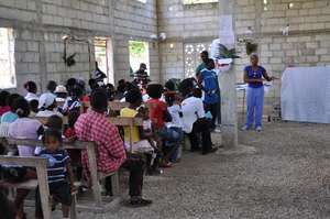 A full class learning about children's health