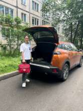 Nurse Ksenia off to support a family at home