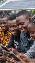 Young people enjoying Internet