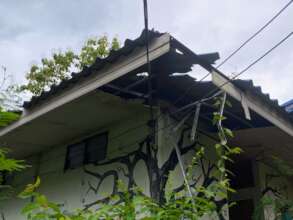 Hole in the Bathroom Block Roof View 2