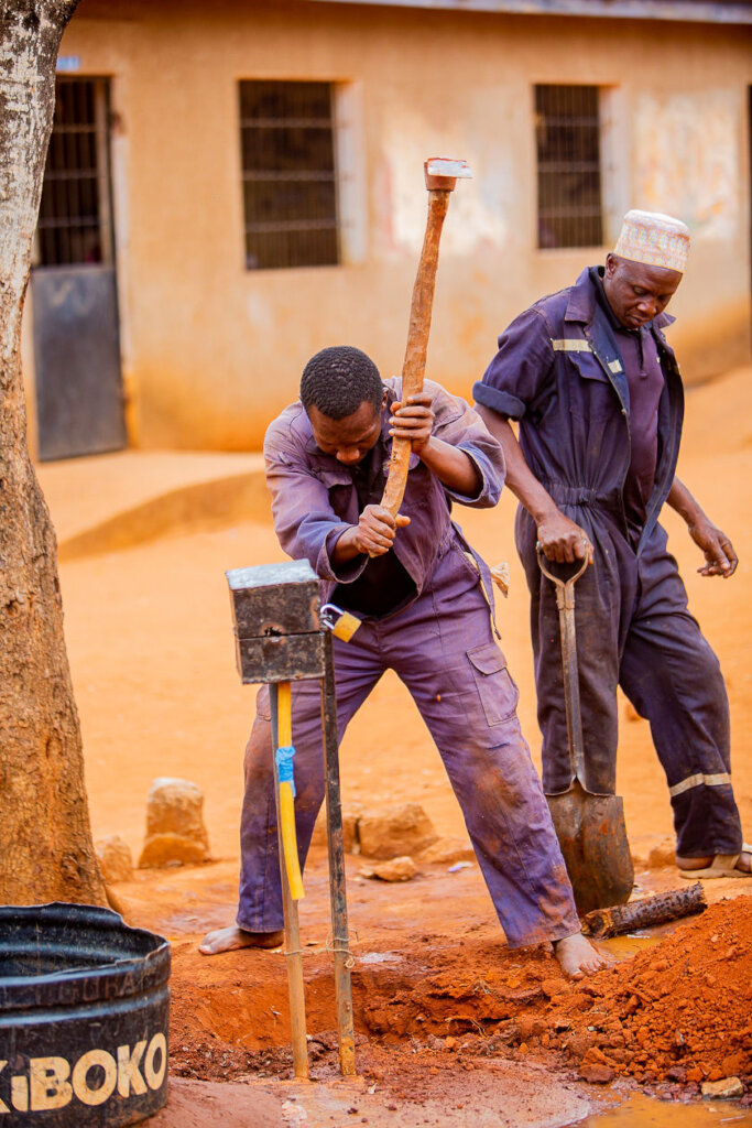 Installation of water pipes
