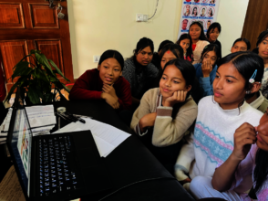 Girls engaging during the weekly session