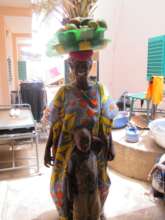 Patient at the clinic wearing the cloth