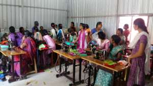 Sewing training at our main branch