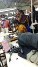 Our trainees are working in garment factory